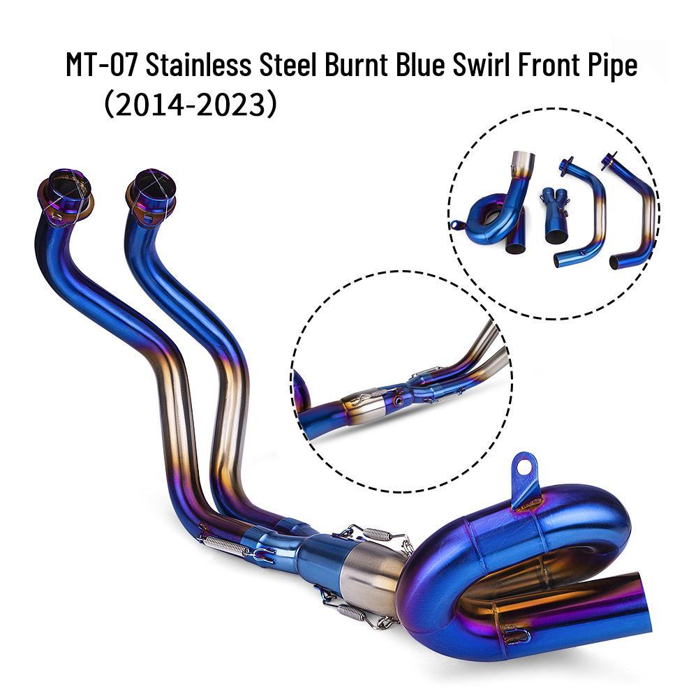 MT07 Exhaust Modification: Stainless Steel Titanium Alloy Front Pipe (2014-2023)