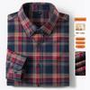 Men's Fashionable Brushed Plaid Long Sleeve Shirt - Spring/Autumn 2024 Collection