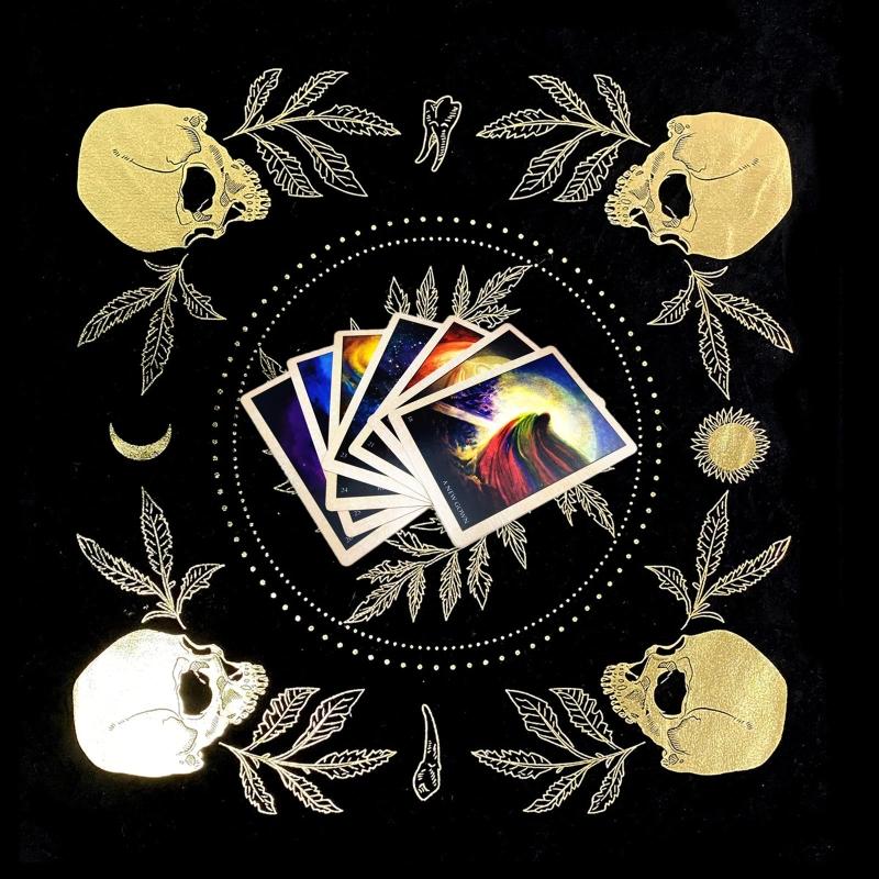 Square Flannel Tarot Altar Cloth Card Board Game Astrology for Oracle Card Pad Table Cover Card Mat Divination Tableclot