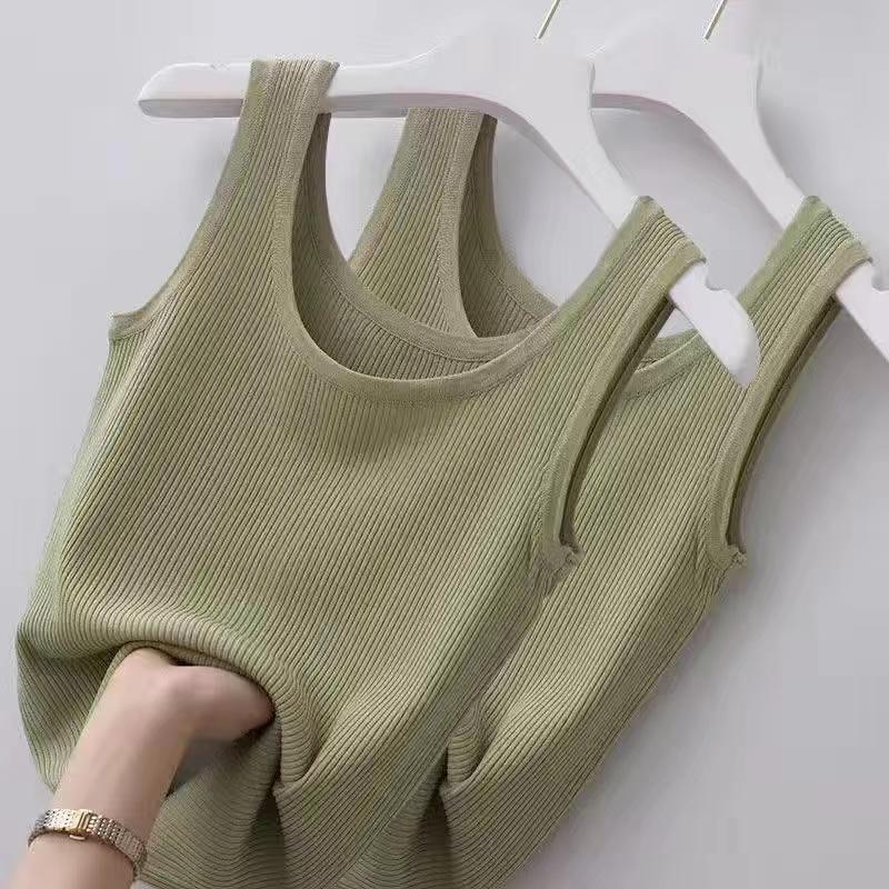 Vest Women Slim Outer Wear Inner Layering Bottomed Sleeveless Shirt Thin