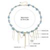 Leichter Luxus Wassertropfen Quaste Design Schlüsselbein Kette Naturstein Halskette Für Frauen Party Schmuck Zubehör