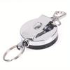1pc Retractable Key Holder, Heavy Duty Metal Key Reel Badge Holder Telescopic Rope Pull Key Chain Keychain Card Holder With Belt Clip