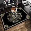 Heroic Legend Crest Office Rug Chair Mat, Game Carpet, Suitable for Front Door, Bedroom, Living Room, Desk, Holiday Gift
