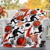 1PC Basketball HoopOutdoor Flannel Blanket - Soft Plush Decor for Picnics, Camping, Bedroom, Playroom, Office, or Lunch Break 1244A