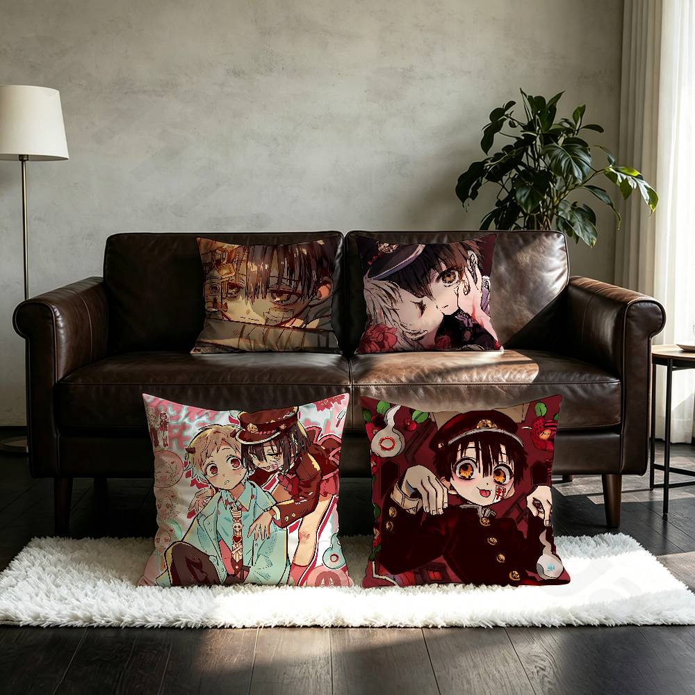T-Toilet-bound Hanako-kun Pillow Case Pillow Case Living Room Sofa Cushion Cover Suitable For Home Bedroom Room Decoration