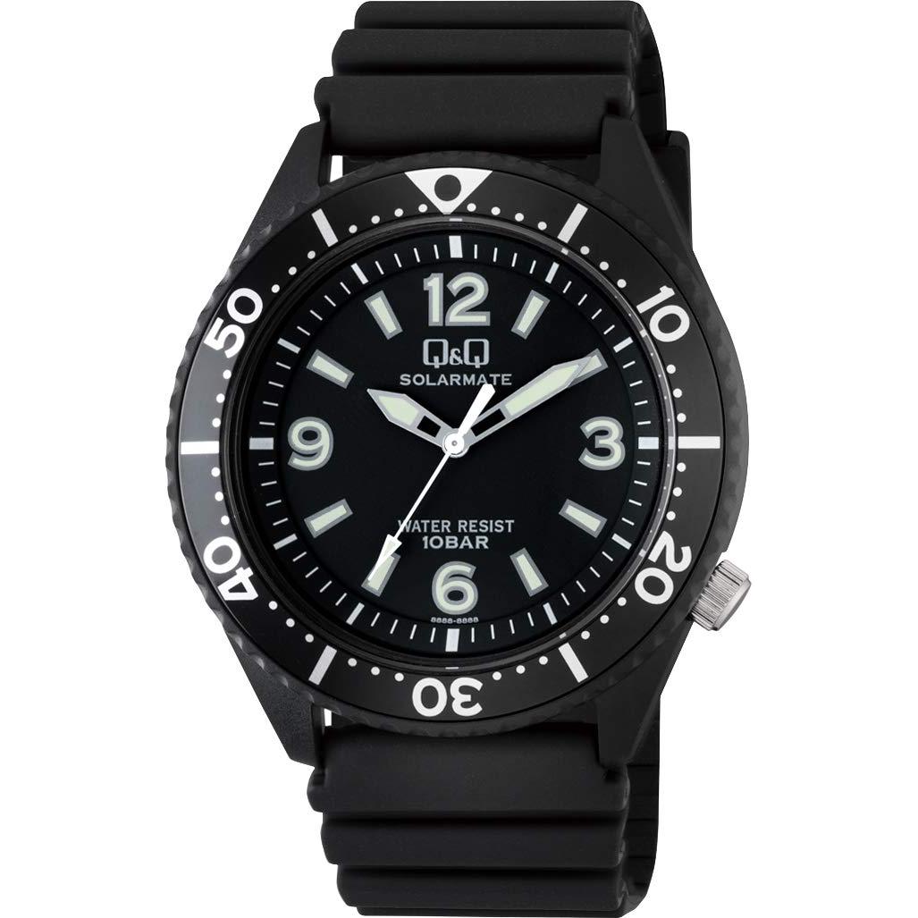 

[CITIZEN Q&Q] Solar Analog Watch 10ATM Water Resistant Urethane Band H064-001 Men s Black