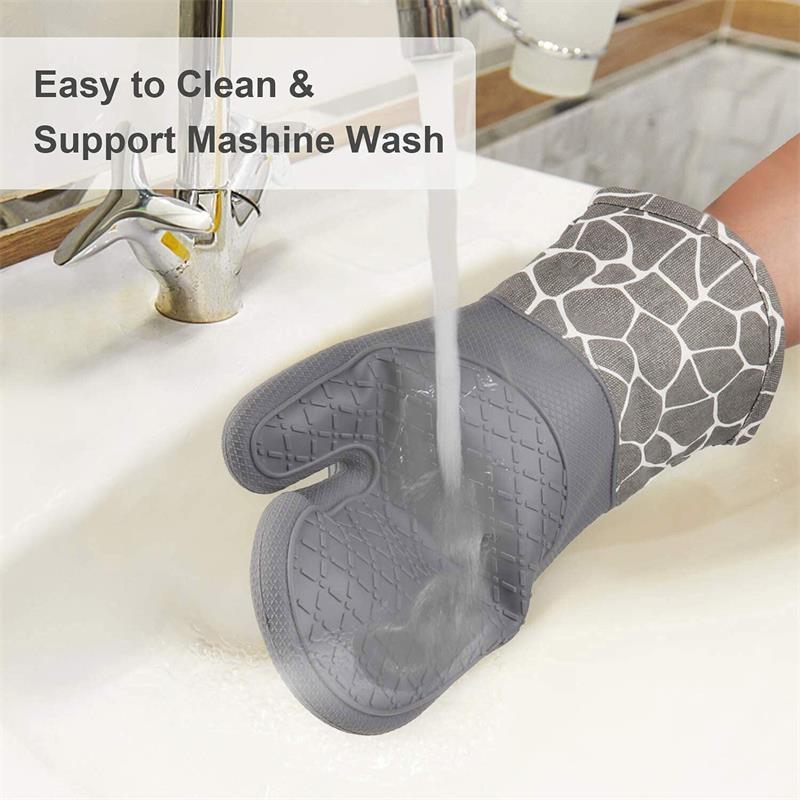 1 pár silikonových rukavic do trouby nepromokavé tepelně odolné protiskluzové rukavice na grilování