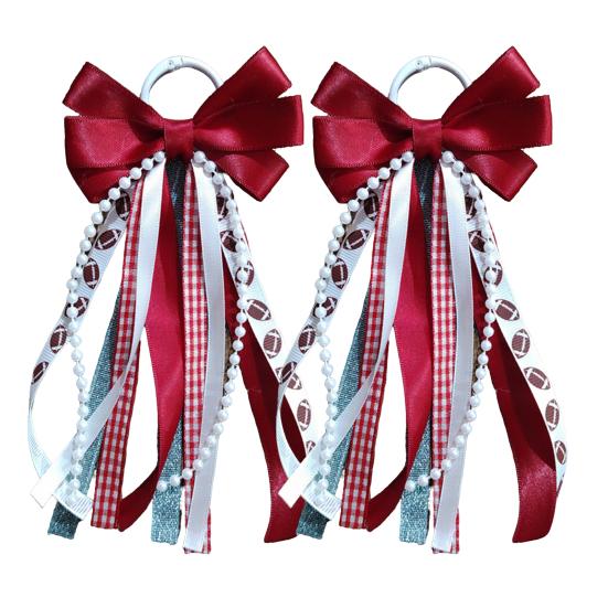 2 Pcs 2Pcs Ribbon Bow on Design Satin for Women