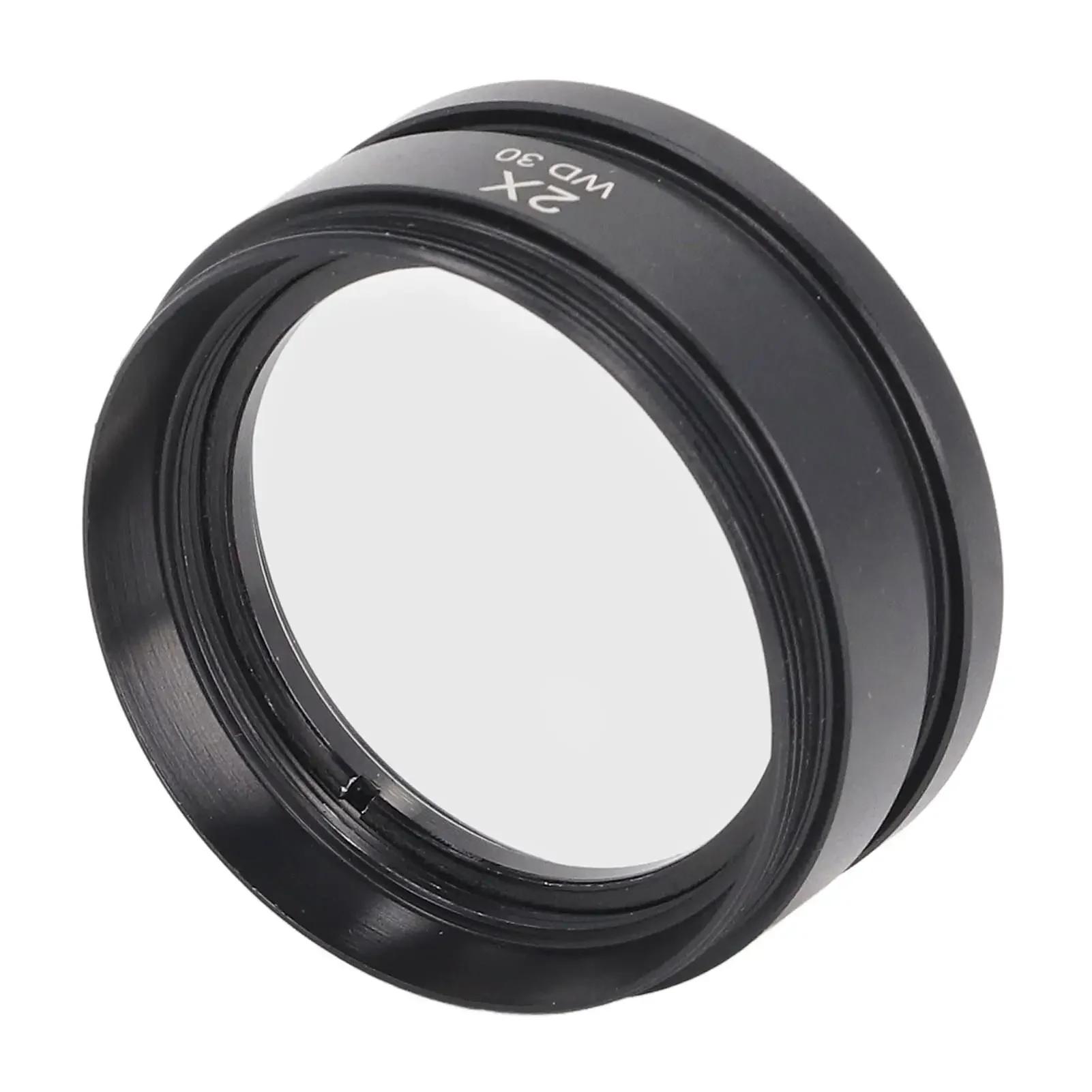 

Auxiliary Objective Lens Standard Design Easy Installation 2X Magnification Aluminium Alloy Microscope Lens for replacement