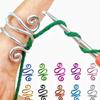 10/14/15 Pcs Snake Shape Crochet Tension Rings Open Finger Rings Adjustable Crochet Rings