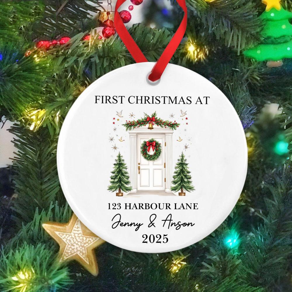 Personalised First Christmas in Our First Home Ornament Custom Address & Year  New Home Keepsake Gift First Home 2025