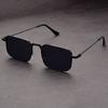 New Fashion Vintage Metal Sunglasses Women Designer Retro Rectangle Eyeglasses Male Popular Black Eyewear UV400 Gafas De Sol