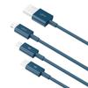 Baseus Superior Series 3-in-1 USB Cable, USB To Micro USB / USB-C / Lightning, 3.5A, 1.5M (Blue)