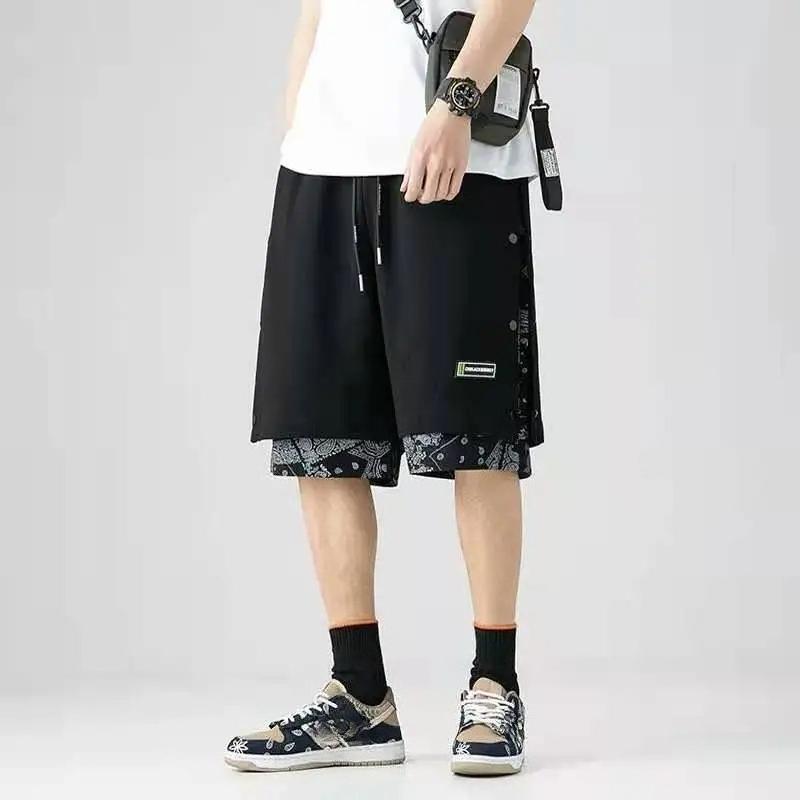 Modische Herren Shorts mit Aufdruck Sommer Lässig Sport Basketballshorts Baggy Herren Joggingkleidung Punk Stil Streetwear Dünne Dicke