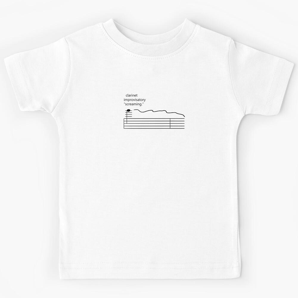 Orchestra Musical Meme Sheet Music Notation Clarinet Improvisatory Screaming Kids T-Shirt 130