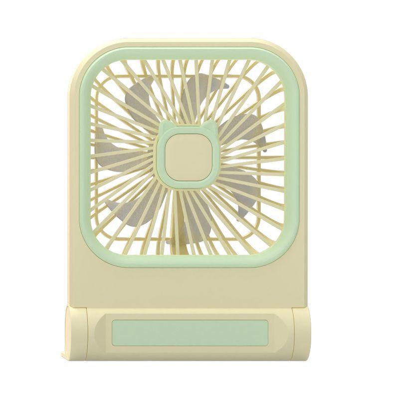 Usb Rechargeable Cartoon Desk Fan With 3speed Settings For Office And Dorm Use
