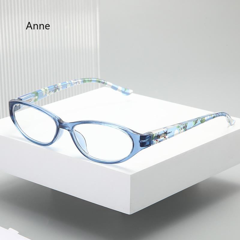 Fashion Women Reading Glasses Flower Print Resin Read Eyeglasses Magnifying Presbyopic Eyewear +1.0~+4.0 Reading Glasses Women