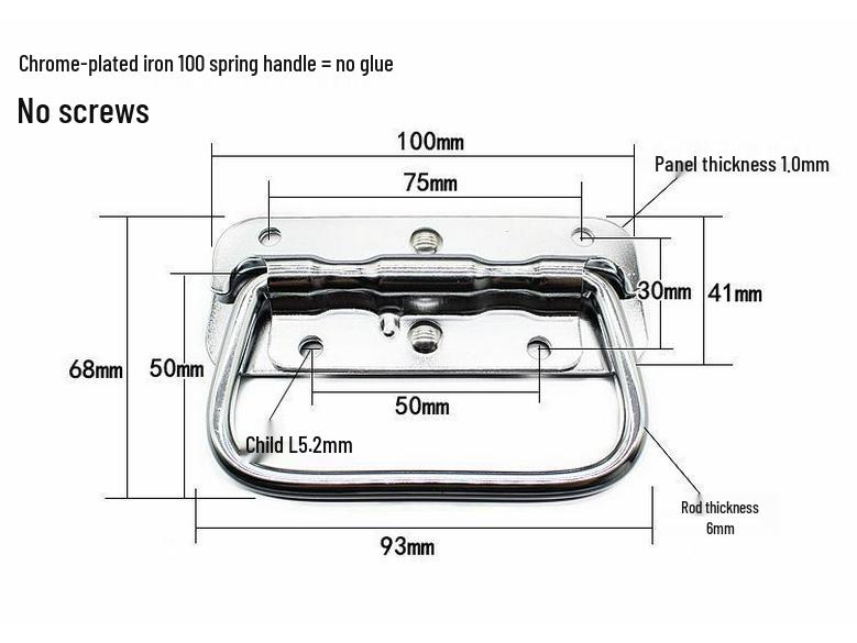 

Пружинная складная ручка из нержавеющей стали 304 для алюминиевого ящика для инструментов