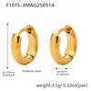 Nivora 18K Gold Plated Polished Smooth Women Hoop Earrings High Quality Stainless Steel Hypoallergenic Earring For Women Jewelry