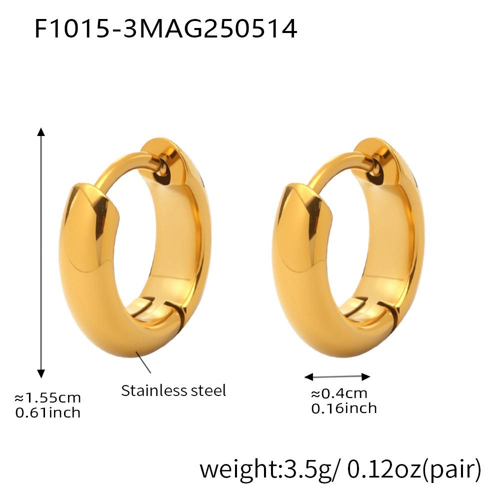 Nivora 18K Gold Plated Polished Smooth Women Hoop Earrings High Quality Stainless Steel Hypoallergenic Earring For Women Jewelry