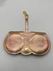 PU Leather Sunglasses Case with Hook Pendant - Trendy TikTok Style for On-the-Go