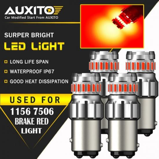 AUXITO 1157 7528 2357 LED Brake Stop Tail Parking Light Bulbs Canbus Red 2F EOA