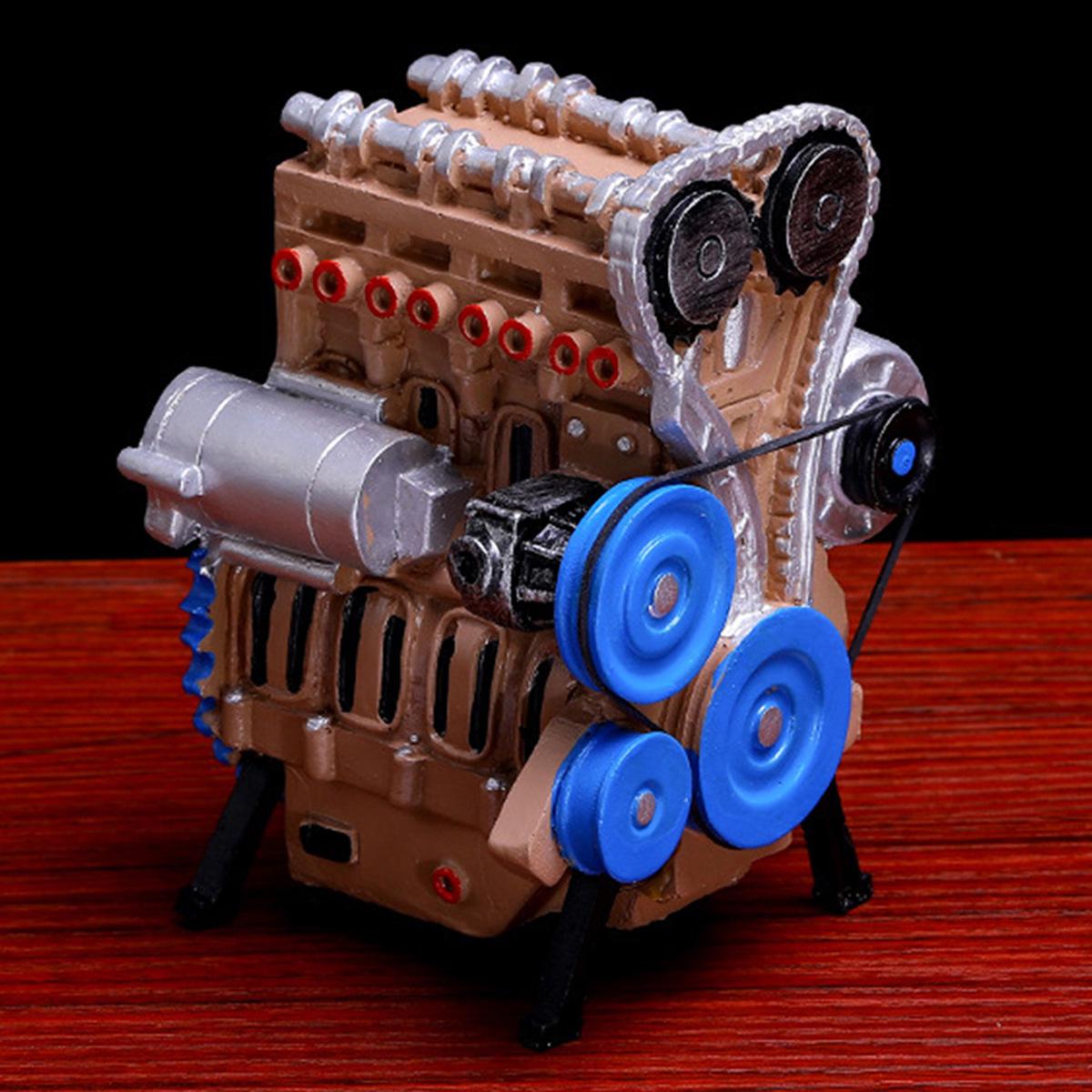 

Модель двигателя из смолы L4 Домашний декор Орнамент 14x9x8