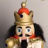 5Pcs Handmade Nutcracker Figures 12cm Handcraft Classic Ornament Doll Soldier for Shelf