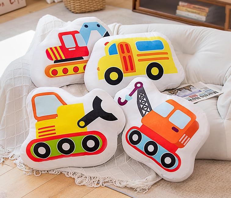 Working Vehicle Cushion, Plush Toy, Cushion, Work Vehicle, Kids, Special Vehicle, Working Vehicle (Crane)