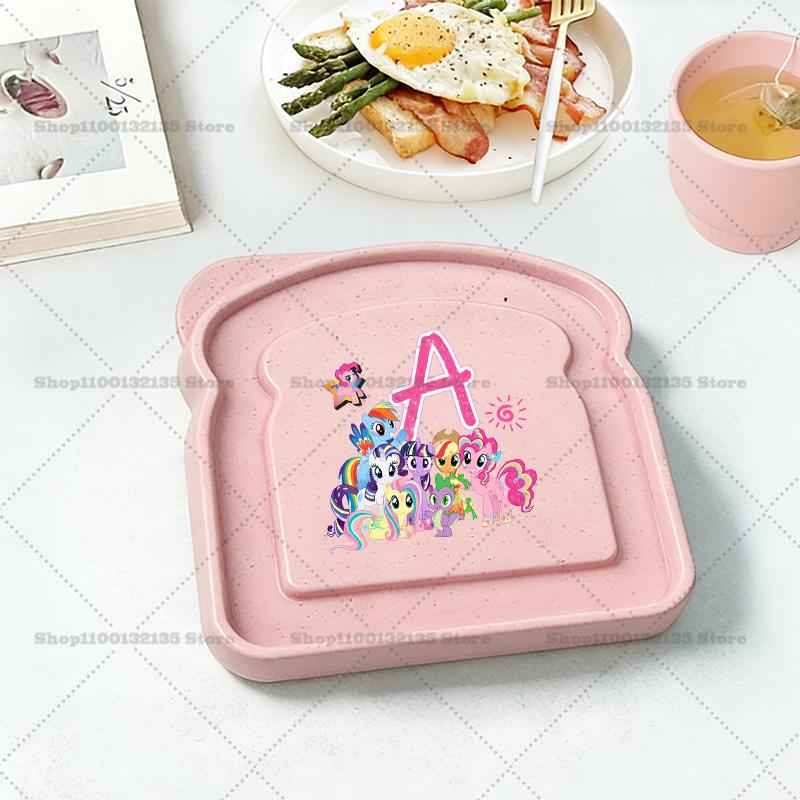 My Little Pony Sandwich Containers Lunch Box Reusable Toast Shaped Storage Box with Lid Office School Portable Food Container