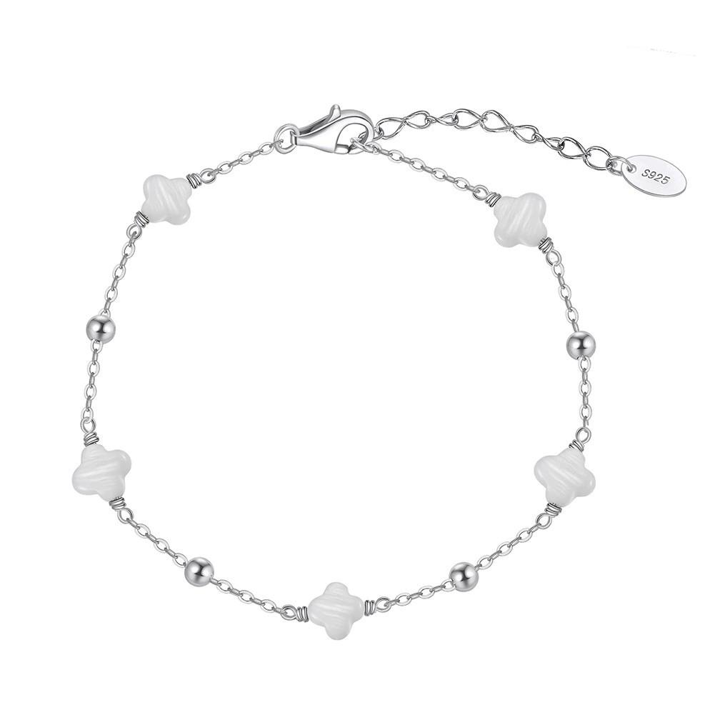 Fashion Bracelet Jewelry 925 Sterling Silver Clover Bracelet Chain for Women Charms Gold Plated Bracelet