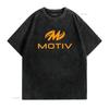 Motiv Bowling Ball Logo Unisexs Black T Shirt Size S XL vintage Washed Unisex Slightly designer clothes streetwear homme graphic