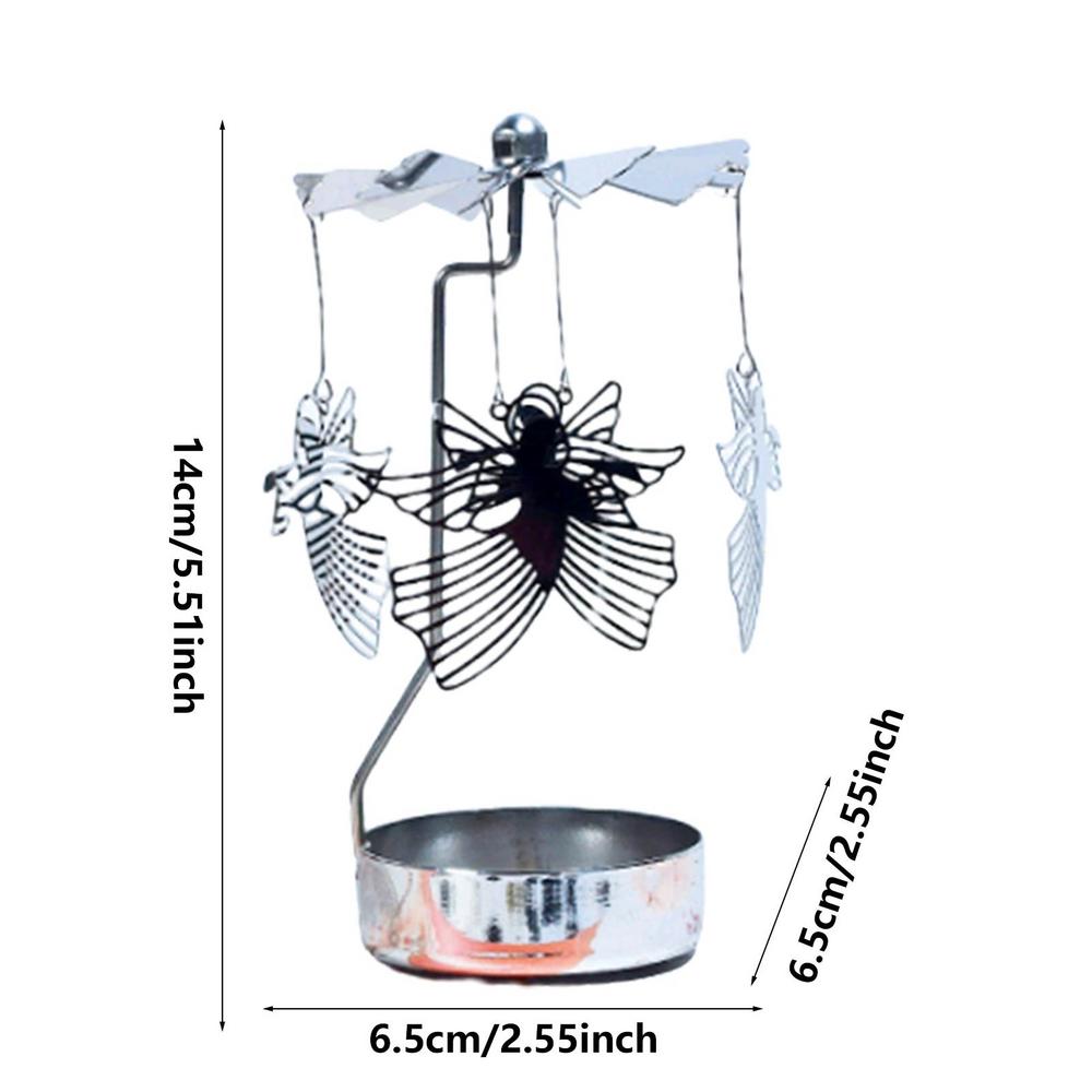 Drehbares Kerzenständer-Tablett Thermisches Rundes Tablett Drehbarer Kerzenständer Duftkerze Romantische Drehlaterne Tischdekoration
