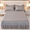 3/1P Bed Sheet Lace Skirt Elastic Fitted Double Bedspread With Pillowcases Mattress Cover Bedding Set Elastic King Size Bedsheet