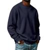 Men S Loose Fit Long Sleeve Crew Neck Solid Color Fleece Sweatshirt Fall Winter