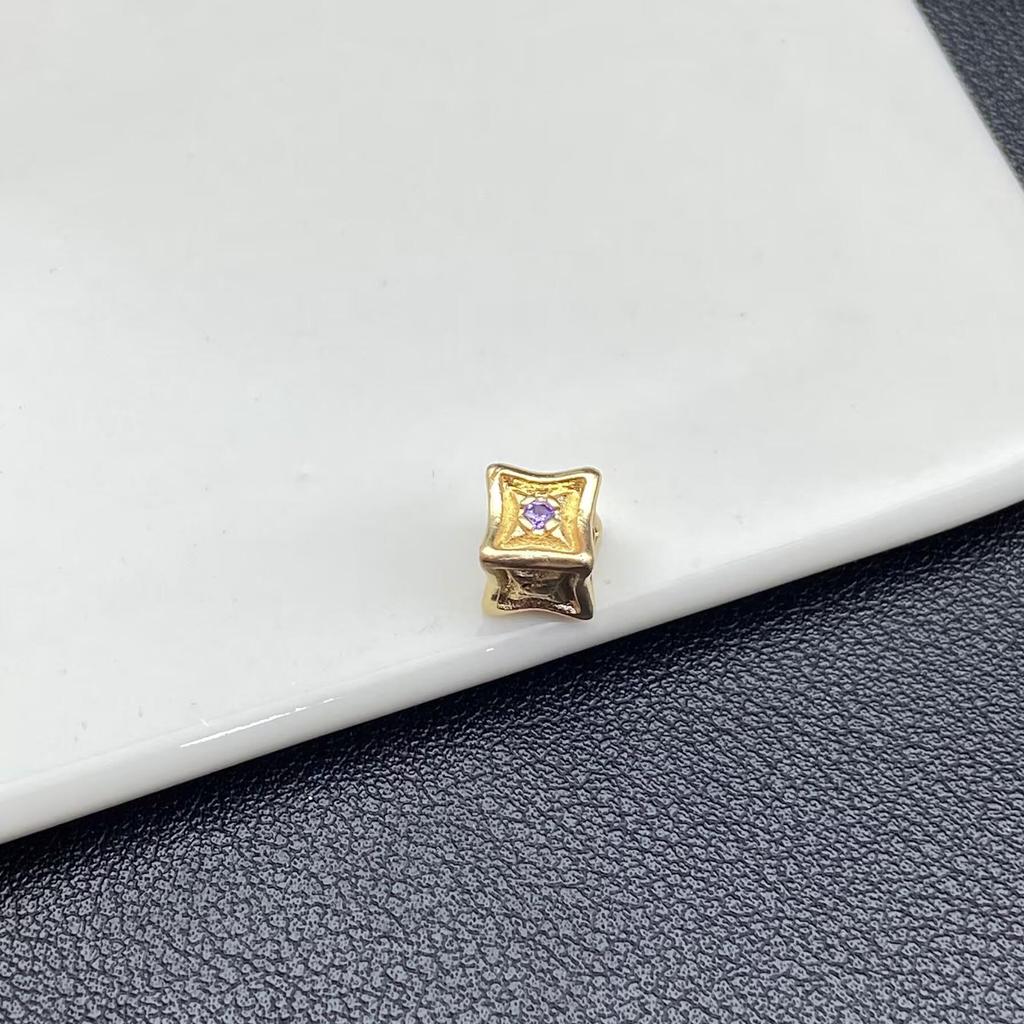 High Color Retention Square Spacer Beads for DIY Crystal Jewelry Bracelet Stringing Beaded Hand Ropes.