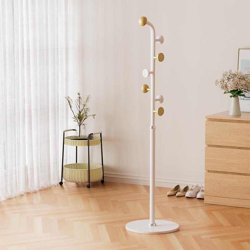 Simple new Chinese floor coat rack single pole hanger bedroom living room entrance hanging clothes rack