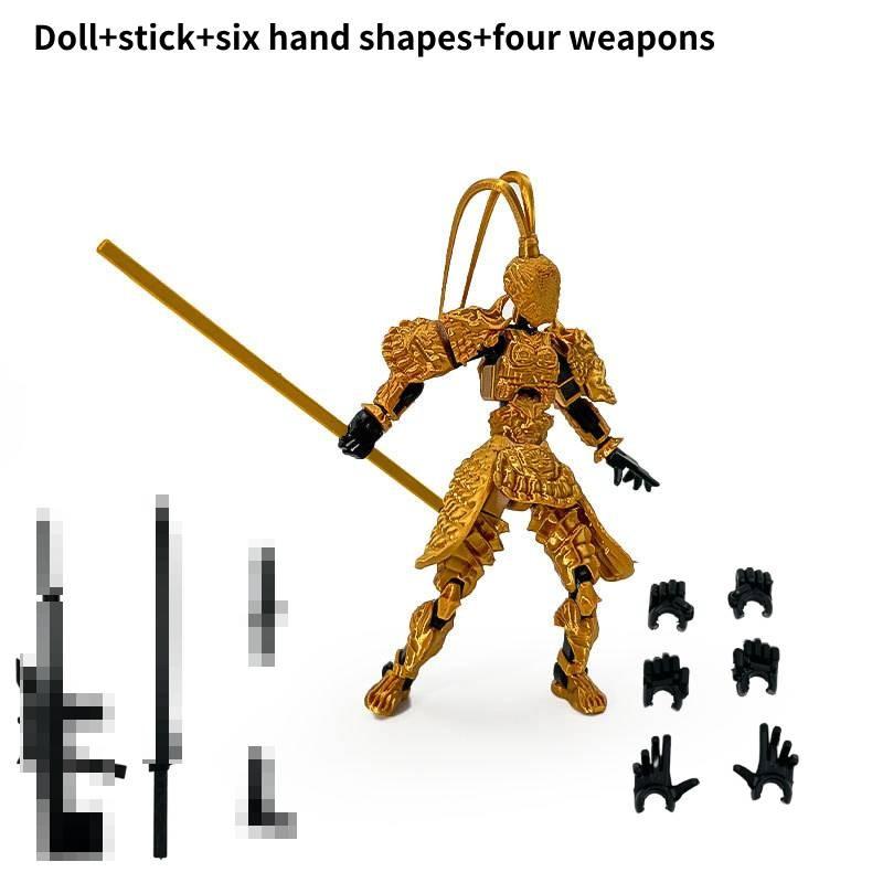 Hochwertige Schwarze Mythologie Wukong Gelenkige Actionfigur Sammlerspielzeug Set