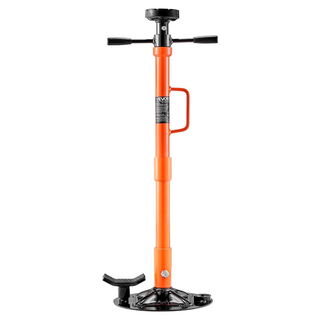 Underhoist Support Stand, 1 Ton Capacity Under Hoist Jack Stand with Handle, Adjustable Height, Bearing Mounted Spin Handle, Self-Locking Threaded