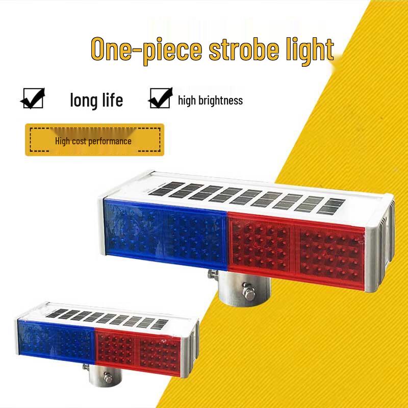 Solar Red/Blue Flashing Traffic Warning Light