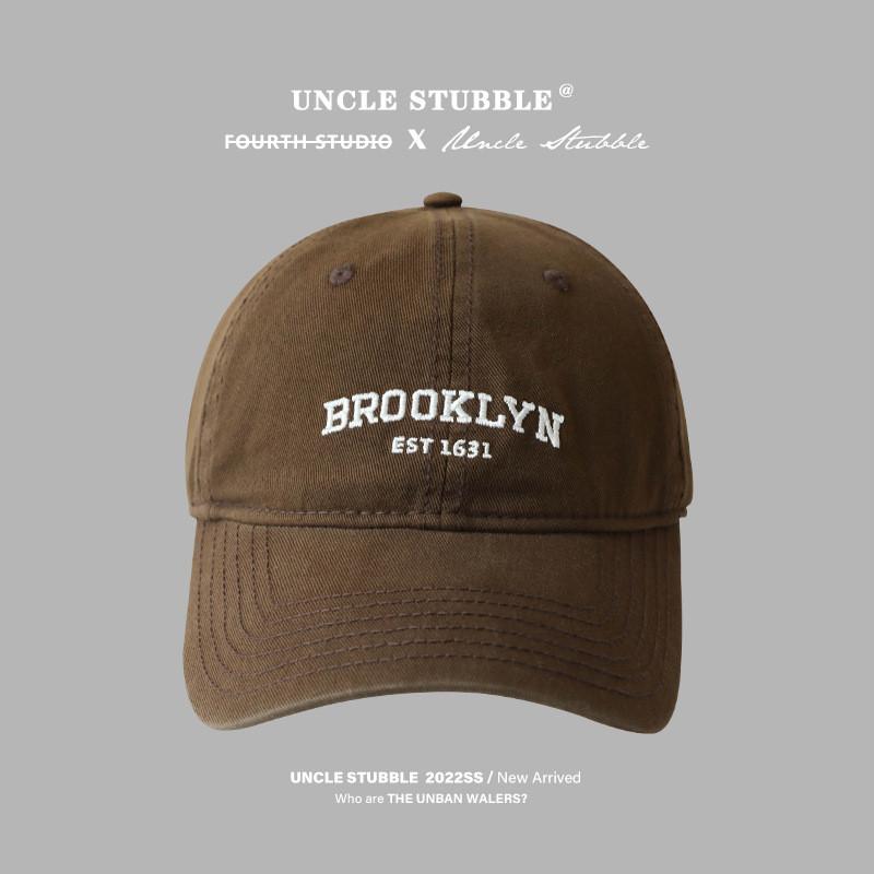 

Brooklyn Embroidered Letter Dad Hat With Adjustable Fit For Streetwear And Casual Men Women коричневий