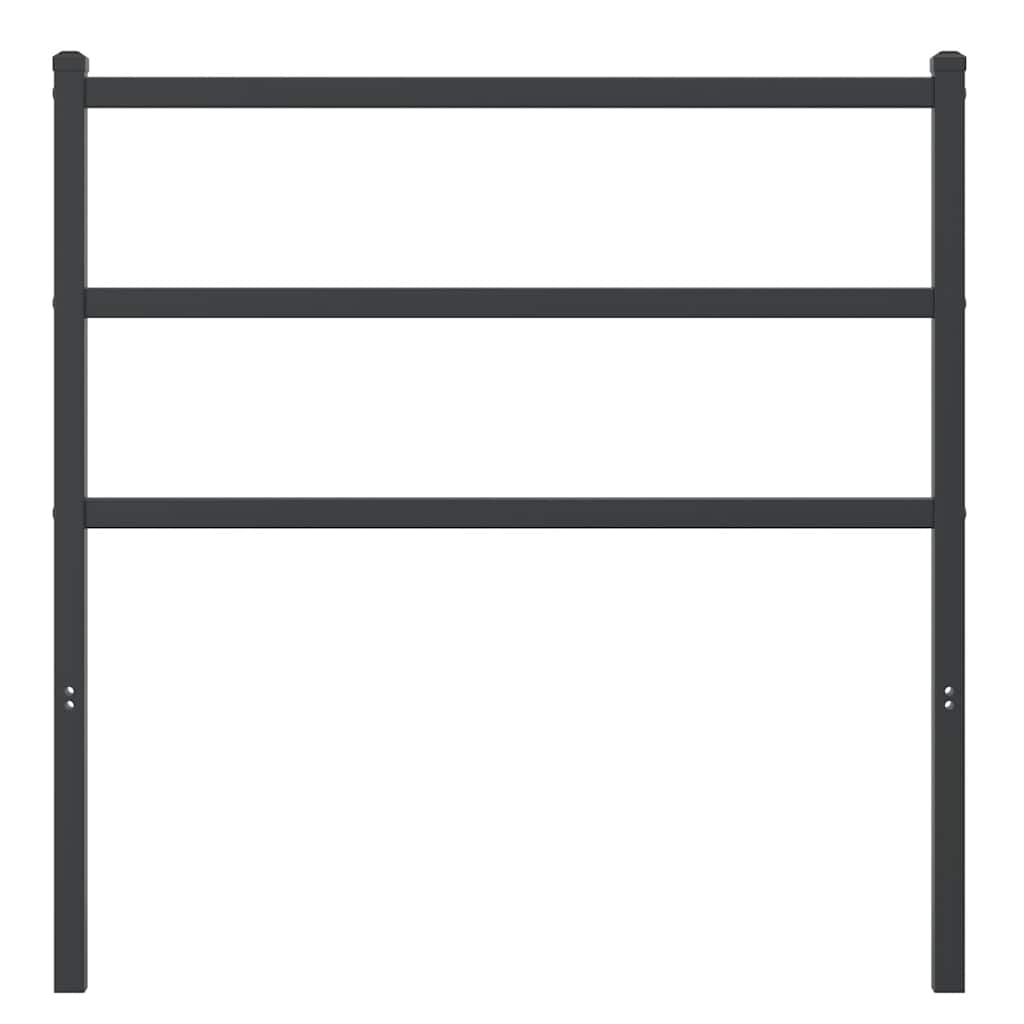 Vidaxl Metalowe Wezgłowie, Czarne, 90 Cm