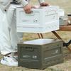 Large Capacity Camping Organizers Box Large Capacity Outdoor Storage Chest Waterproof Container with Wood Top Cover