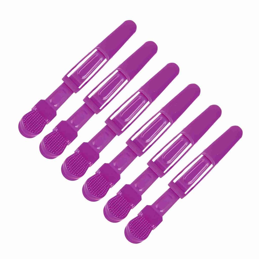 6Pcs Crocodile Hair Clip Anti slip Single Prong Hairdressing Hair Section Claw Clasps Yellow