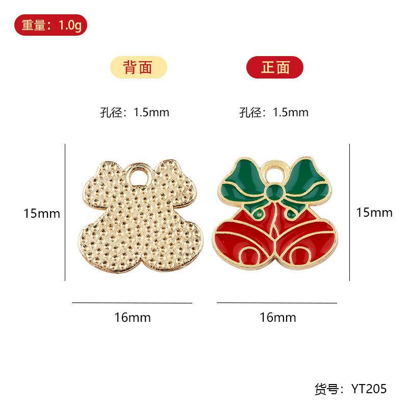 YT zinc alloy oil dripping small pendant, bracelet pendant, Christmas zinc alloy small size pendant