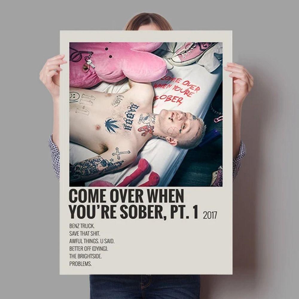 Lil Peep Hip Hop Umělec Kovový Plechový Značka pro Pokoj Mladistvých Hudební Prostor Dekor