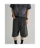 Wide Bermuda Denim Half-Banding Shorts - Ash