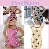 Love Heart Cotton Sleep Dress With Sleeveless Design For Women