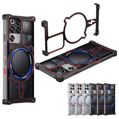 Luxuriöse Magnetische Metall Aluminium Rahmenlose Stoßfeste Hülle für ZTE nubia RedMagic 11S 11 Pro+ / Pro Kabelloses Ladecover