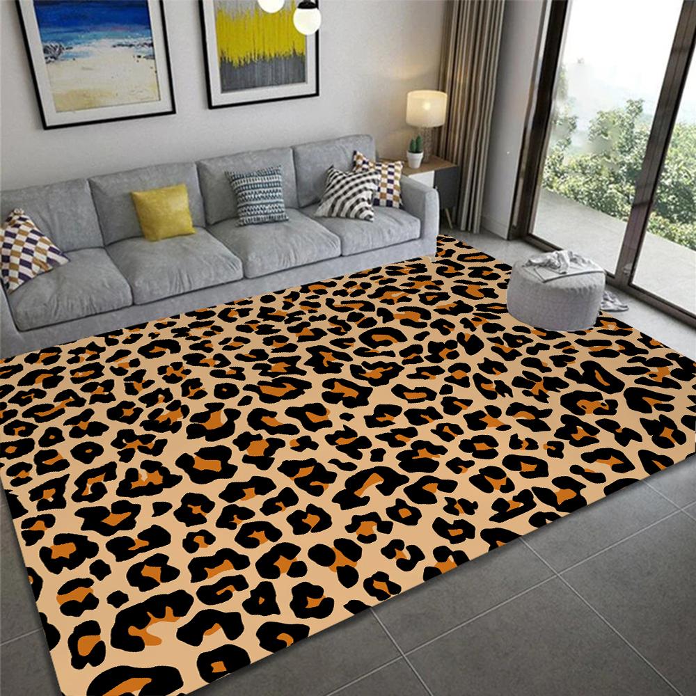 Luipaard- en Zebraprint Tapijt Antislip Wasbaar Flanel Gebiedskleed voor Huis Woonkamer Slaapkamer Tapijt Eetkamer Keuken Vloermat